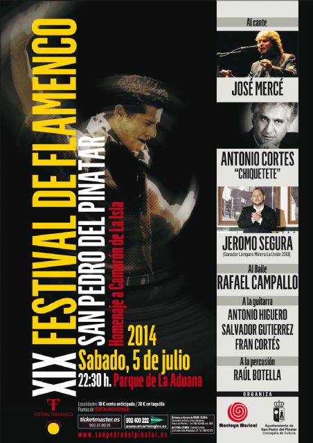 San Pedro del Pinatar recupera su Festival Flamenco con José Mercé, Chiquetete, Jeromo Segura y Rafael Campallo