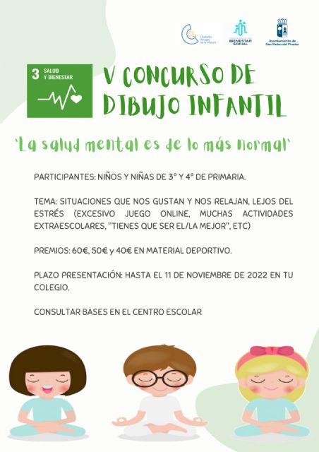 Bienestar Social convoca un concurso de dibujo escolar para fomentar la salud mental