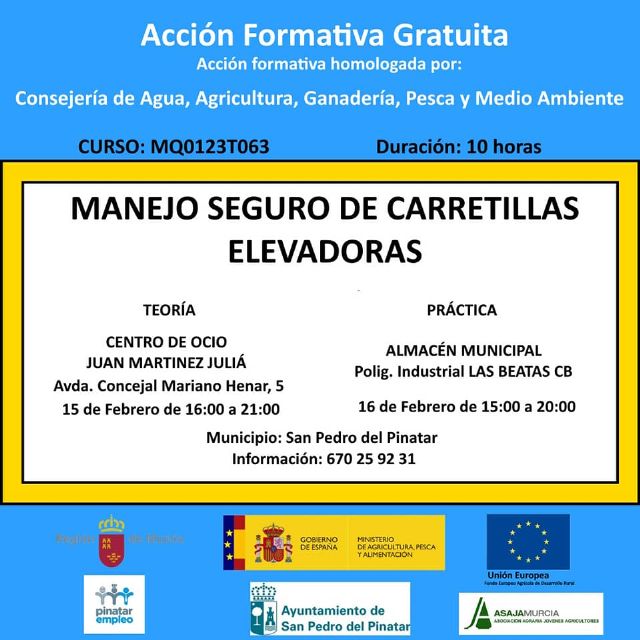 Empleo ofrece cursos gratuitos de carné de carretillero y gestión de almacenes