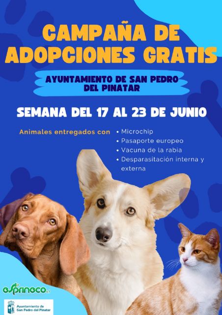 El Ayuntamiento y Esprineco ponen en marcha una nueva campaña de adopciones gratuita