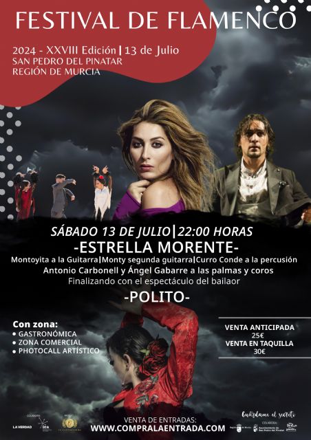 Estrella Morente y Polito protagonizan el Festival de Flamenco de San Pedro del Pinatar